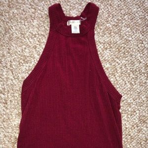 Halter top maroon tank